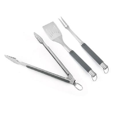 China Easily Cleaned Tool Kit Includes 3pcs BBQ Spatula, Tongs and Fork for sale