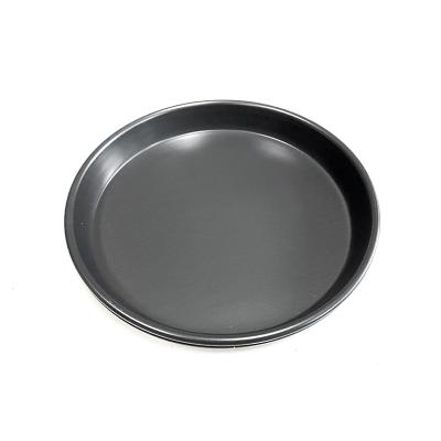 China Making pizza 7 inch pizza pan hard coat aluminum alloy round baking tin pan pizza mold maker fixed bottom deep and low for sale