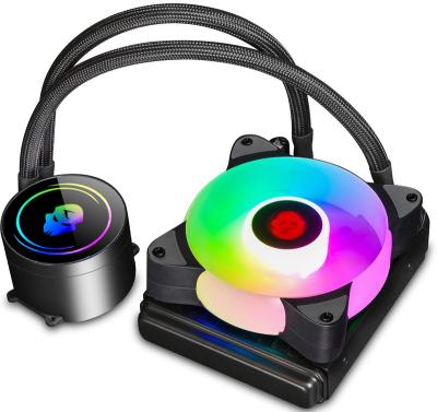 China Computer Case Liquid PC RGB Water Cooler CPU 120mm Fan NEW for sale