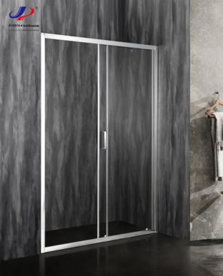 China 5/6mm Sliding Glass Shower Doors 120*190cm Size Tempered Glass Aluminium Frame for sale