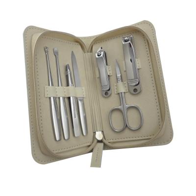 China Popular Professional 7pcs Men Grooming Kit Women Pedicure Kit Nail Clipper Set Manicure Set Stainless Steel Portable Travel for sale