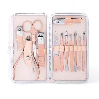 China 12pcs Stainless Steel Nail Supplies Accessories And Tools Fashionable Popular Professional Clippers Care Manicure Pedicure Set for sale