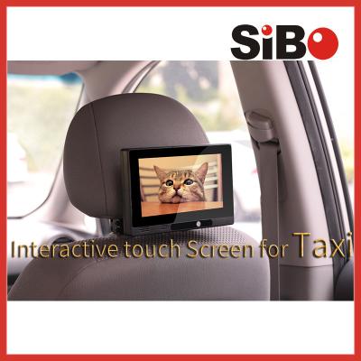 China Taxi Headrest Touch Advertising Screen with Content Management System for sale