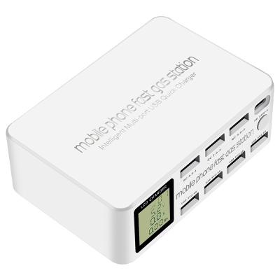 China 100W Ports 100W Palladium QC3.0 Fast Charging Adapter 8 Usb Charger Multi Fast Charger Mobile Phone USB Charging Station for sale