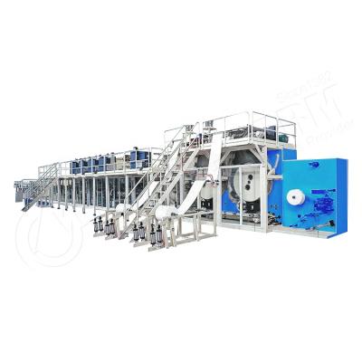 China High Quality Full Servo Non Woven Fabric Baby Diaper Machinery For Manufacturing Baby Diapers for sale