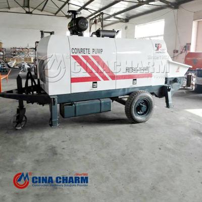 China Construction Engineering Concrete Pump Diesel Engine Portable Concrete Mixer Pump With Remote Control for sale