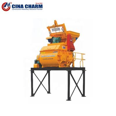 China Twin Shaft Tool Factory Price Concrete Mixer Concrete Mixing Machine Self Loading Concrete Mixer JS500 for sale