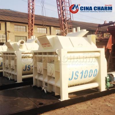 China Twin Shaft Concrete Mixing Tool JS Series 500 Liters Double Spiral Twin Shaft Concrete Mixer JS500 for sale