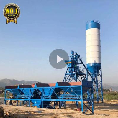 China HZS25 Concrete Mixing Building Industry Automatic Control Hot Sale 25m3/h Central Hopper Lifting Type for sale