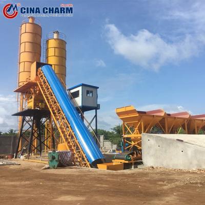 China Cinacharm Cement Belt Stationary Type HZS60 Concrete Mixing Building Industry Plants for sale