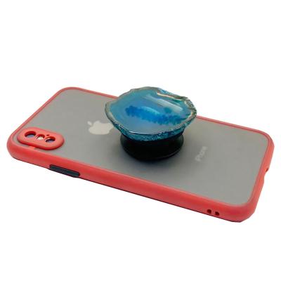 China Europe Agate Druzy Slice Mobile Phone Stand Holder and Smartphone Accessories for sale