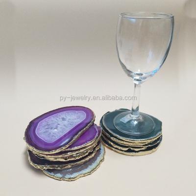 China Europe Druzy Agate Slice For Wine Cups, Agate Slice Coaster for sale