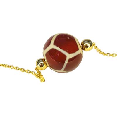 China For Jewelry Making Natural Tibetan Dzi Bead New Arrival Carnelian Agate With Necklace for sale