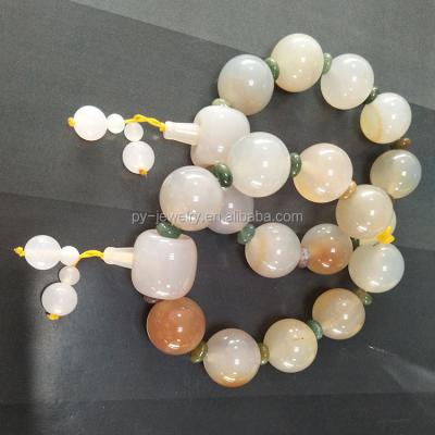 China Natural Gemstone Large Jade Beads Gift Handmade Bracelets for sale