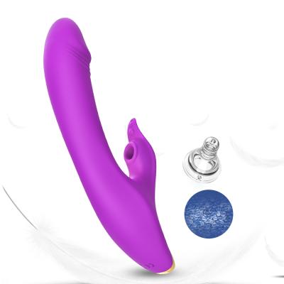 China Silicone+ABS Sucking Simulator Powerful Sucking Toy 9 Frequency Vibration + Sucking Modes Hand Magic Wand Massager for sale