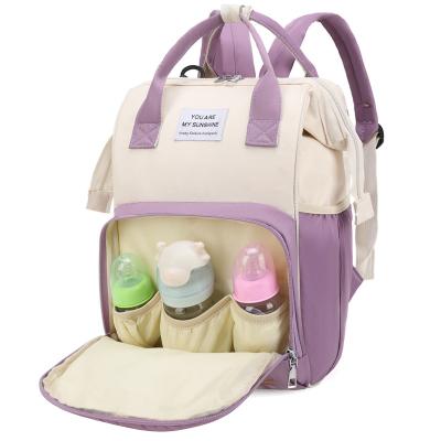 China High Capacity Low Moq Customization Waterproof Maternity Mommy Diaper Water Resistant Changing Outdoor Travel Baby Diaper Bag Backpacks for sale