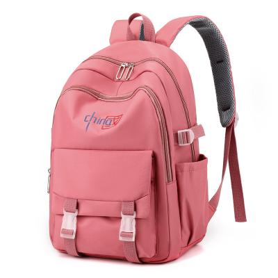 China Waterproof simple style school bags for kids and teenagers backpack with storage book function college backpack for sale