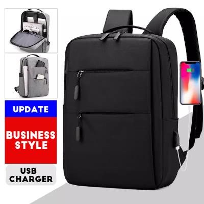 China Polyester Men Waterproof Custom Laptop Bag 15.6 Inch USB Backpack Classic Travel Business for sale