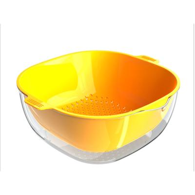 China Viable Kitchen Sink Drain Basin Kitchen Fruit Vegetable Drying Storage Basket Plastic Washing Drain Basket for sale