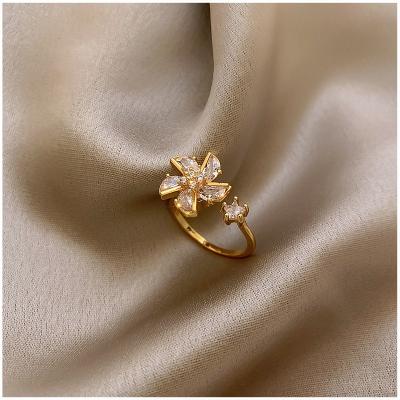 China TRENDY Fashion Windmill Ring Crystal Rotating Women for sale