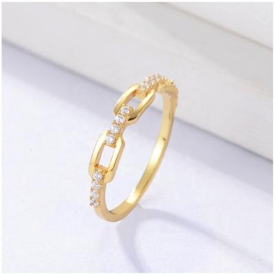 China FASHIONABLE Zircon Sterling Silver Ring Jewelry Europe and America Women Personality Chain S925 Retro for sale