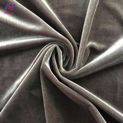 China Comfortable Stretch Warp Plain Woman Garment Fabric Velvet For Dresses for sale