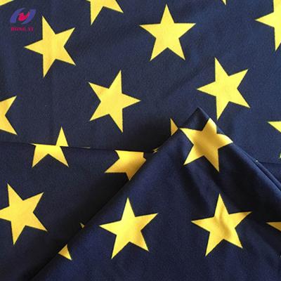 China Stretch Starfish Printed Stretch Fabric Spandex Fabric Swimwear Fabric for sale