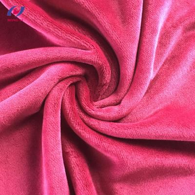 China Anti-odor High Quality Soft Semi-matte Polyester Velvet Pink Fabric For Toy Cover Stuffed for sale