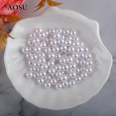 China For Clothing Shoes Bags AOSU Bags 5mm 6mm 18mm 20mm High Grade 4mm Round White Plastic Bead Beads For Jewelry Making Crafts for sale