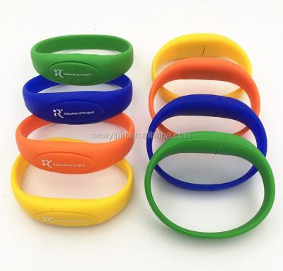 China Promotional Custom Silicone Wristband Flash Memory Stick USB Wristband USB Training Flash Wristband USB Training Wristband for sale