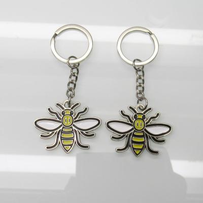 China Decoration/Sales/Gifts Custom Bee Shape Metal Key Holder Customized Design Company LOGO Metal Keychains Business Maker for sale