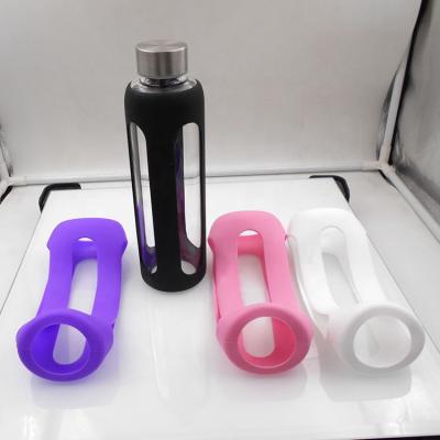 China Colorful Customized Viable Shock Resistant Water Bottle Silicone Protective Sleeve For Glass Bottles And Cup Saucer for sale