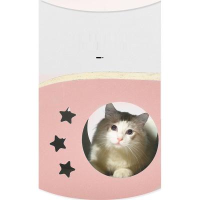 China Viable letter D form Cat Scratch Board Pink And Cat Scratch Board Climbing Corrugated blue wrinkled Cat Scratch Board for sale