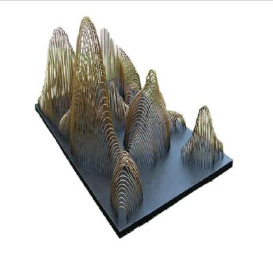 China Europe/Middle East/Indian/Chinese Stainless Steel Water Fountain Mountain Art Sculpture For Hotel Decoration for sale