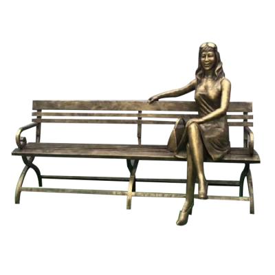 China Modern outdoor creative garden furniture metal design furniture outdoor steel bench seat for sale