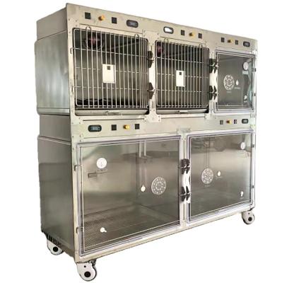 China Baby Dogs Modular Pet Cage Steel Veterinary Incubator Oxygen Cage for sale