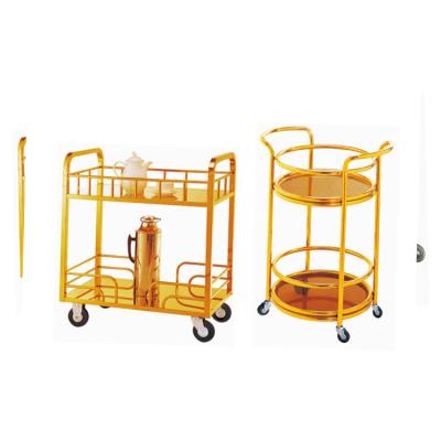 China Hospital Food Transport Service Catering Food Restaurant Titanium Stainless / Stainless Steel Plating Trolley for sale