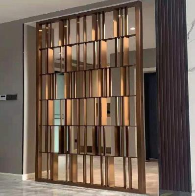 China New Design Classic/Postmodern Freestanding Metal Partition Wall Vertical Grill Decorative Room Divider for sale