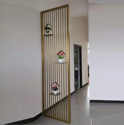 China Customized New Classic/Postmodern Steel Frame Height Metal Panels Decorative Room Divider Screen Room for sale