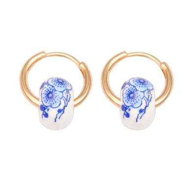 China CLASSIC hot - selling china jewelry painted earrings chinese style blue and white earrings for sale