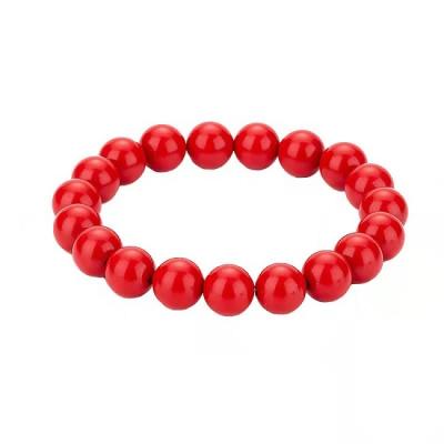 중국 Simple Cinnabar Bracelet Rosary Beads Jewelry Men's And Women's Religious Red Simple Circle Couples 판매용