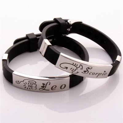 China Custom Stainless Steel Bracelet Bangle Leather Strap Casual/Sport Adjustable Length Design for sale