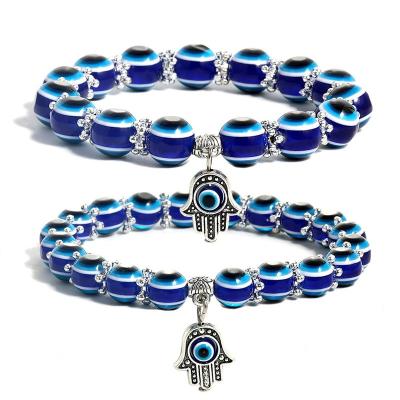 China 2022 New Hot Sale Men's Casual/Sporty Women's New Fashion Turkey Acrylic Religious Charms Beaded Stone Devil's Evil Blue Eyes Beads Bracelets Jewelry for sale