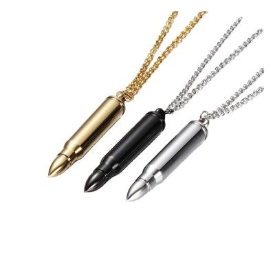 China FASHIONABLE Jewelry High Quality Bullet Color Man Silver Gold Brass Service Pendant Necklace Te koop