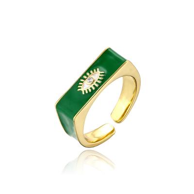 Китай Various Fashion Trendy Multicolor Diamond Eye Enamel Women Rings Jewelry Good Quality продается