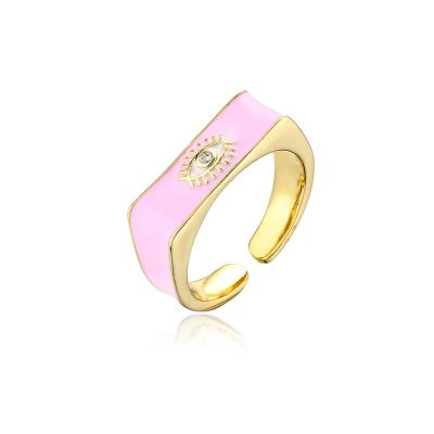 Китай New Trendy Type Colorful Zircon Eye Enamel Busty Person Bargain Price Trendy Ring продается