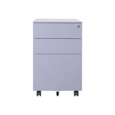 China 3 Drawer Adjustable Movable Workstation Pedestal Gray Document Locker (Height) With Hidden Wheel for sale