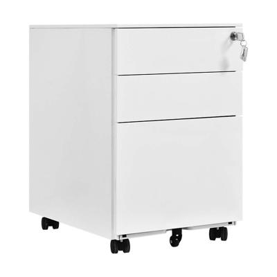 China Modern Metal Cabinet 3 Drawer Archive Storage Mobile Activity Equipment Desk Pedestal for sale