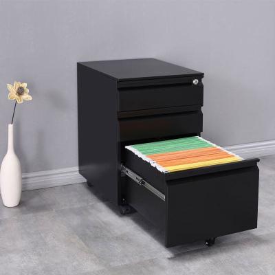 China (Height)Adjustable Mobile Pedestal File Cabinet Under Desk Mobile Pedestal 3 Drawer Mobile Cabinet for sale