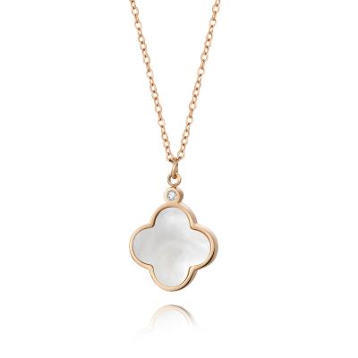 中国 Real Diamond Necklace 2021 Fashion Four Leaf Clover Necklace Clover Necklace Stainless Steel CLASSIC 販売のため